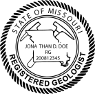 Missouri Registered Geologist Seal